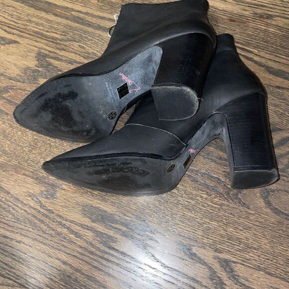 Chinese Laundry‎ Kristin Cavallari Ankle Boots 9.5 Zip Chunky Heel Pointed Toe - Picture 9 of 11